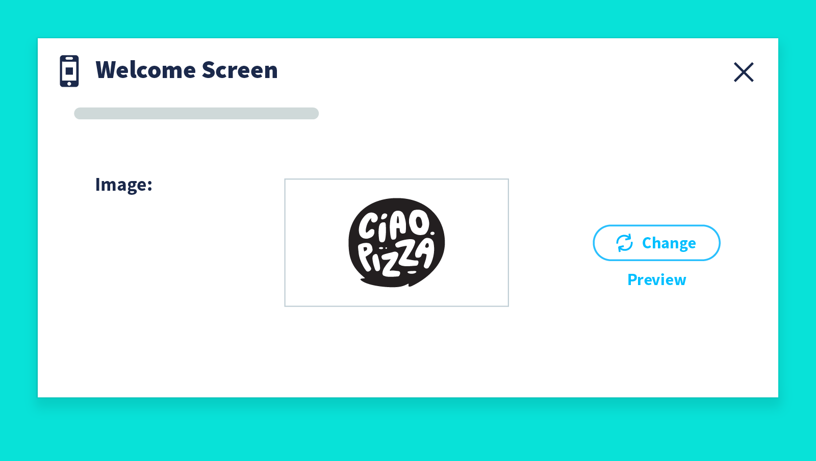 Adding a logo to a welcome screen.