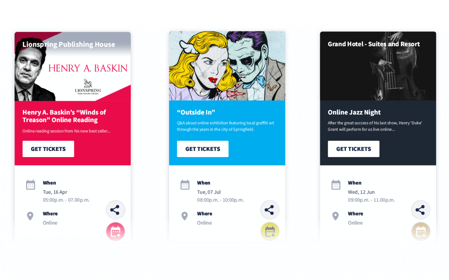 QR Code landing page samples.