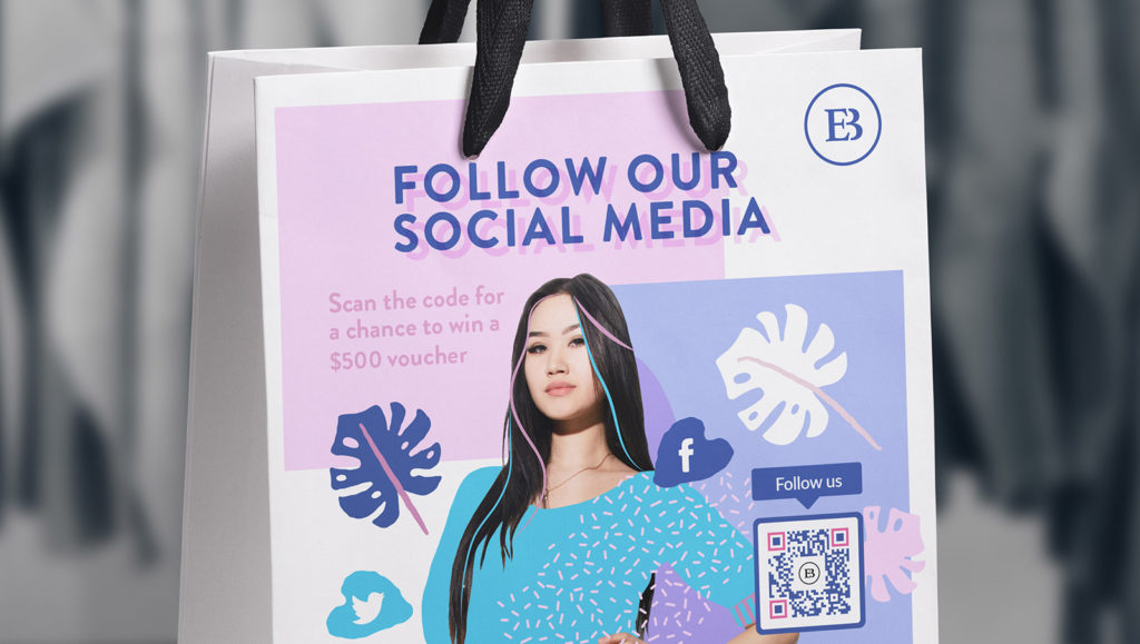 Product print ads can now use rich media elements with Social Media QR Codes