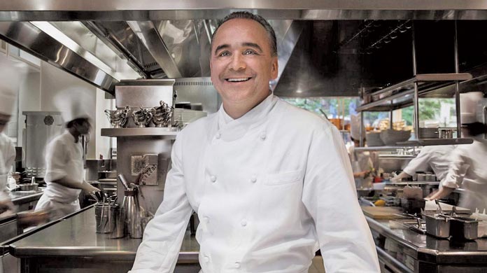 Jean-Georges Vongerichten at his restaurant in NYC