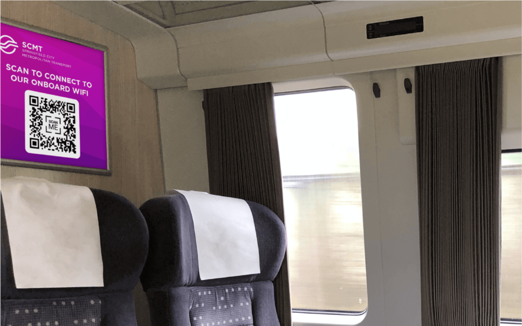 QR Code to connect to WiFi on the train