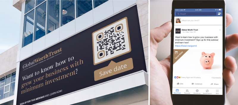 QR Codes can be accessed two ways: By scanning the QR Code image or using the short URL it comes with