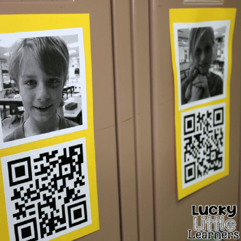 QR Code posters introducing students to each other