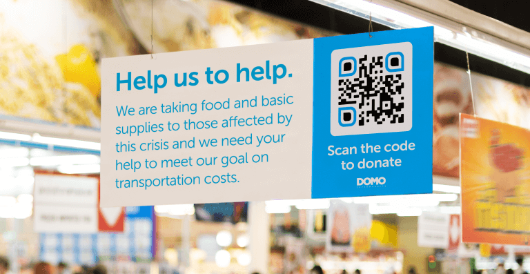 How can I use a QR Code to collect charity donations?